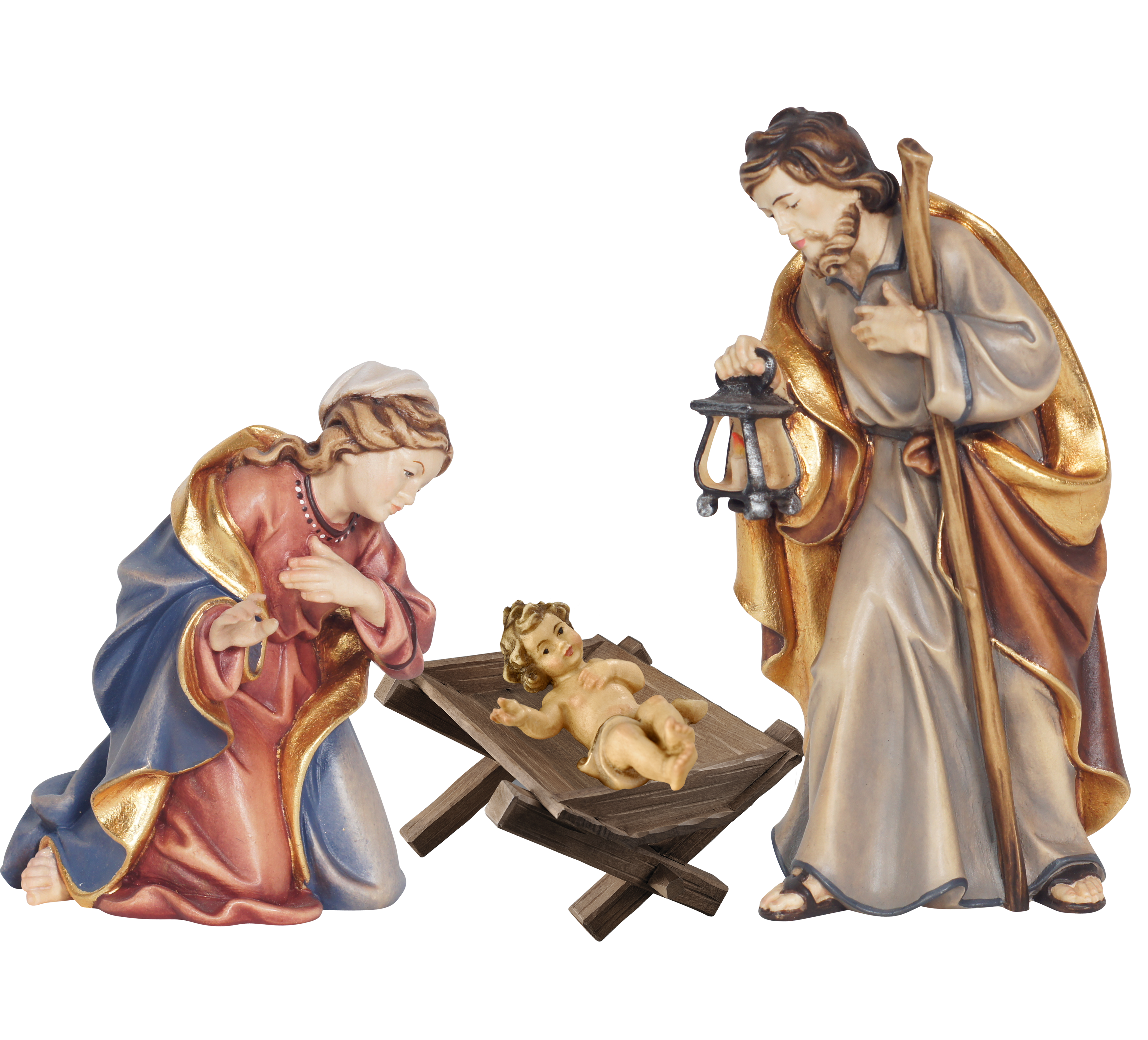 Rainell Krippe Hl. Familie Jesukind lose in Holzwiege