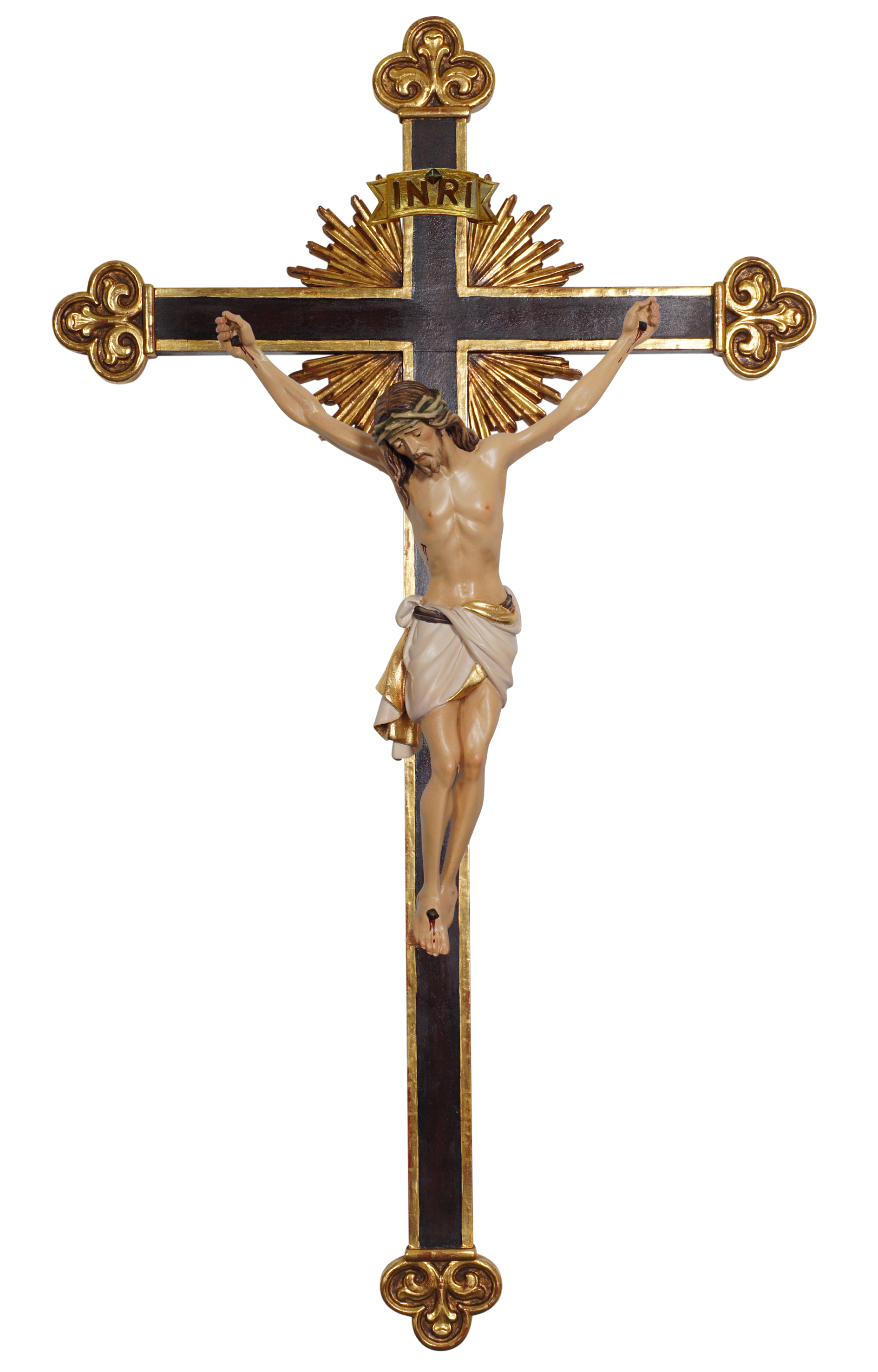 Christus Siena auf Balken Barock mit Strahlen