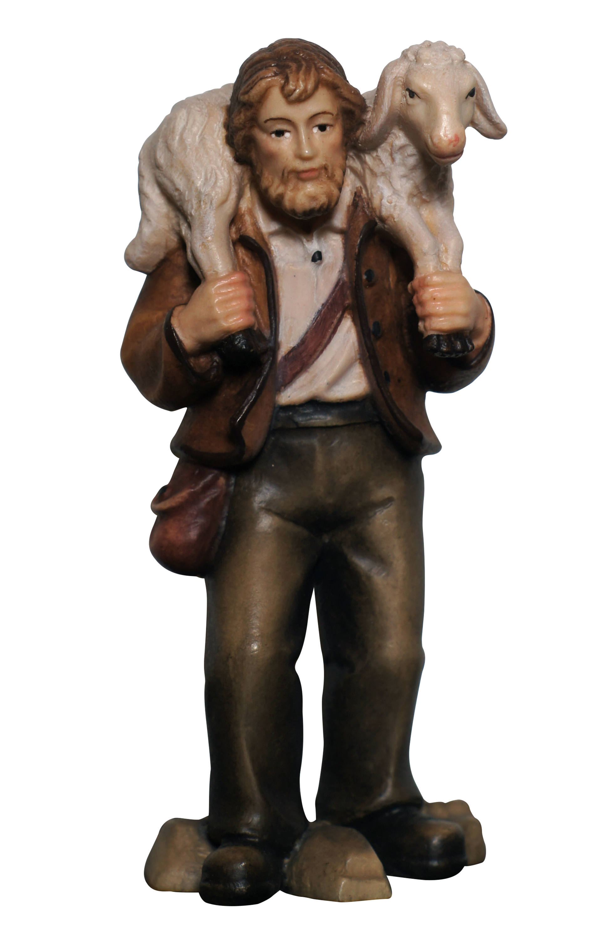 Mahlknecht Krippe Hirt Schaf Schulter