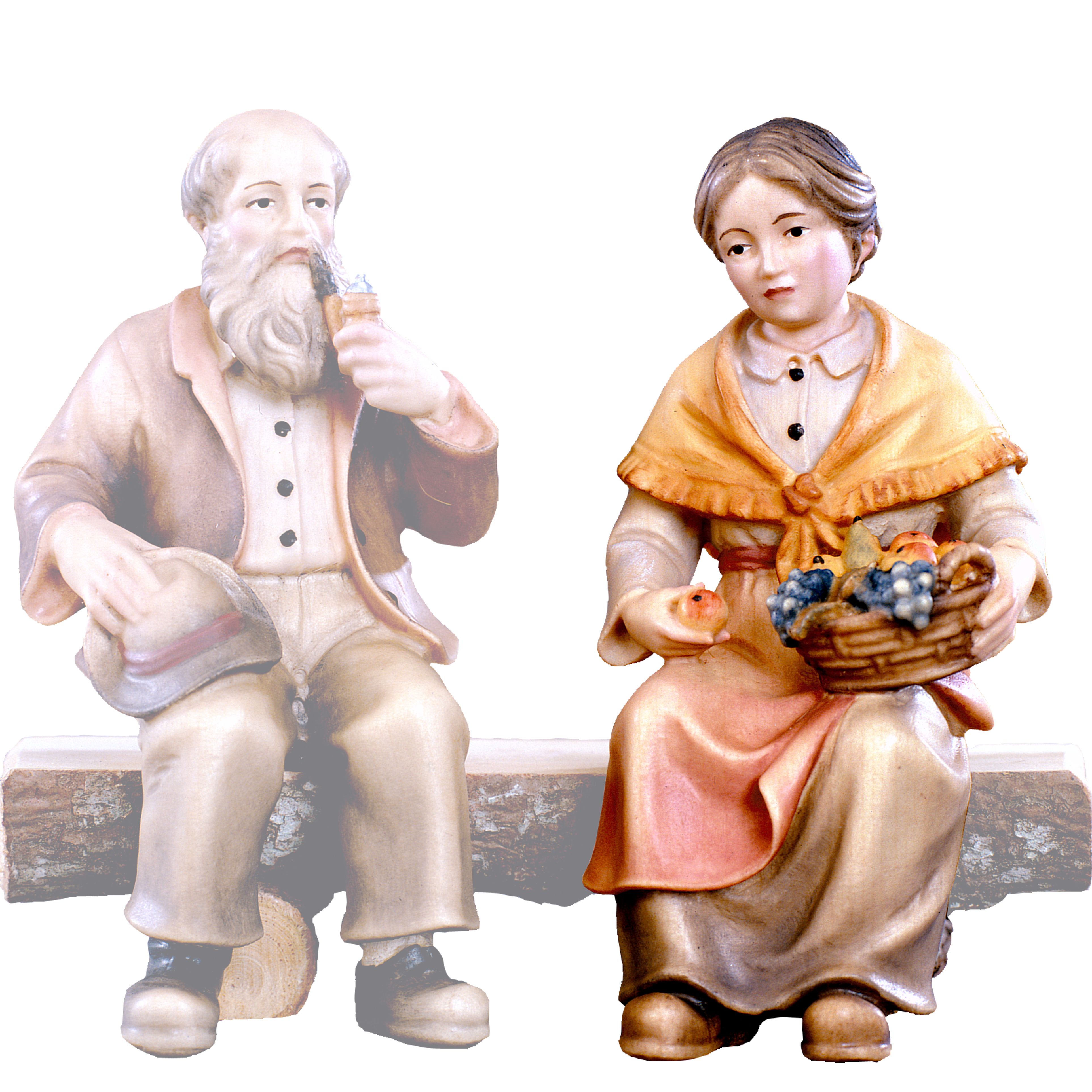 Oma sitzend Heimat Krippe