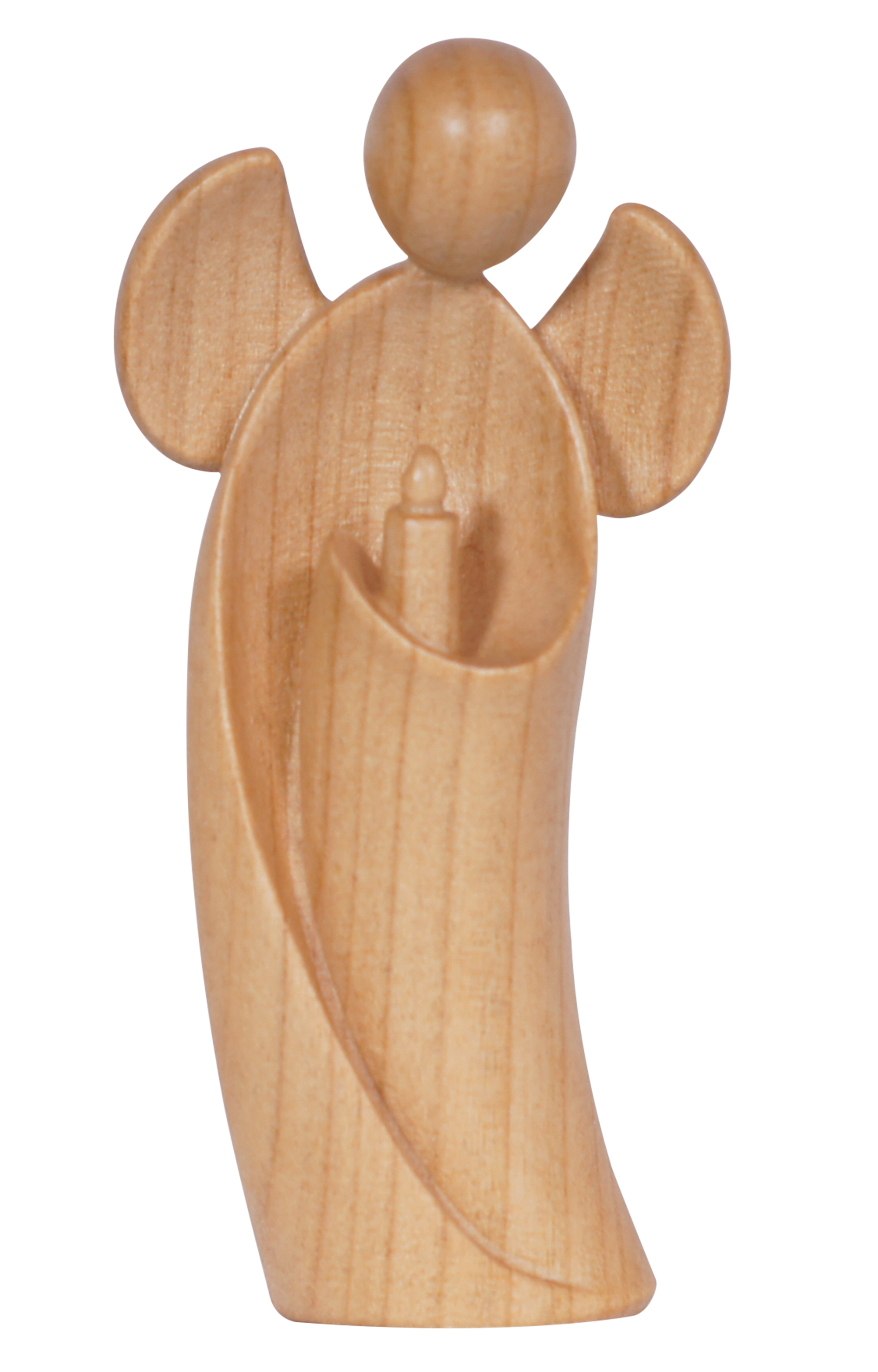 Engel Amore mit Kerze Kirschholz