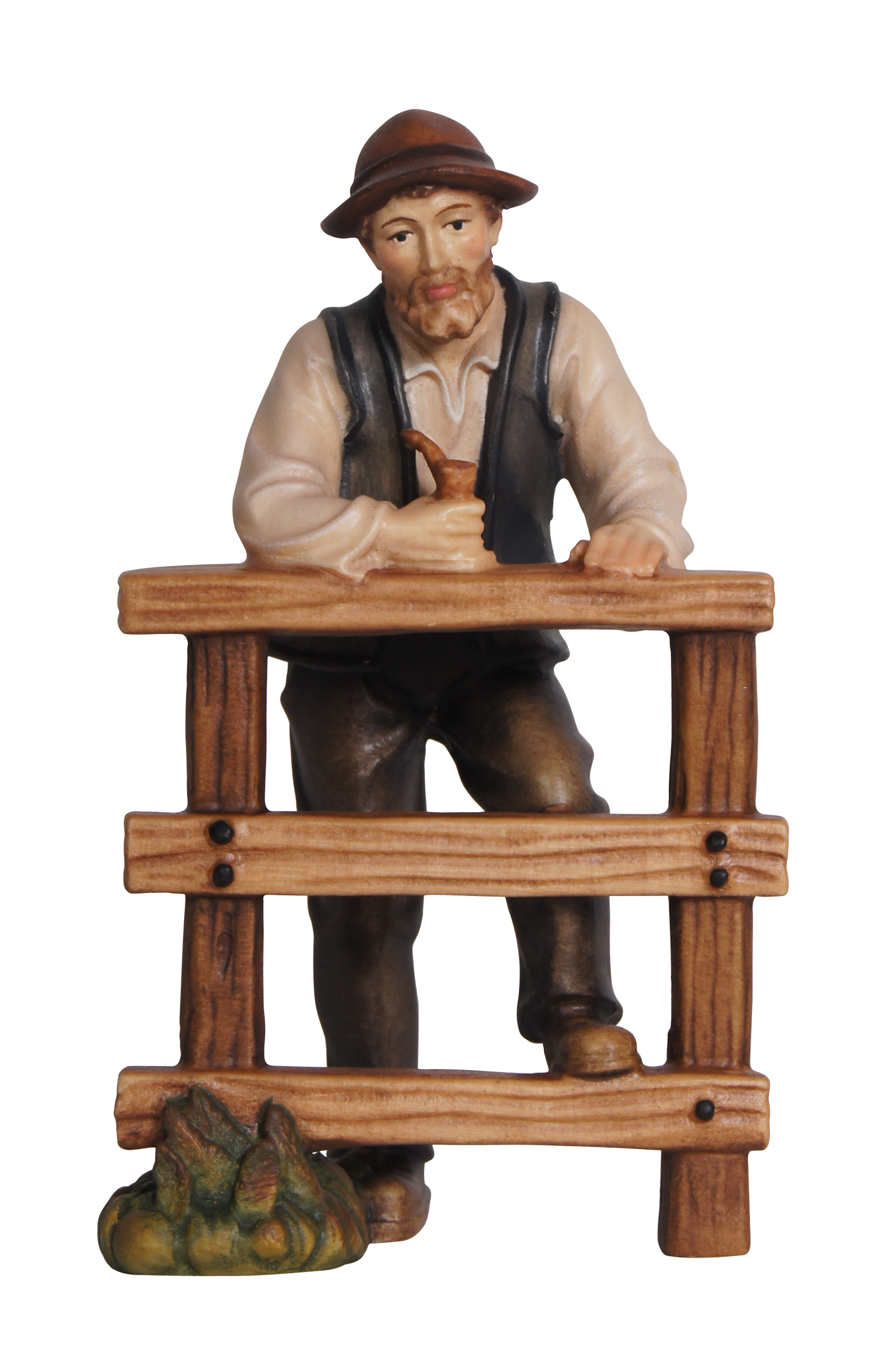 Rainell Krippe Hirt am Zaun