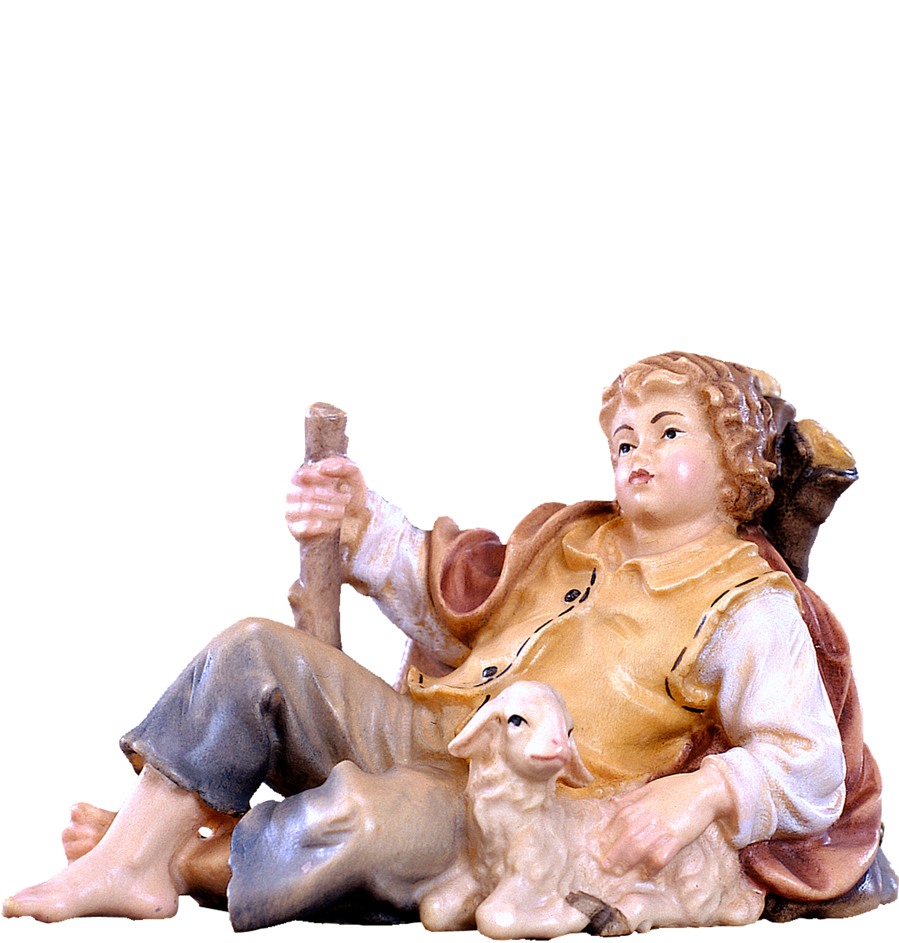 Hirtenbub liegend Heimat Krippe