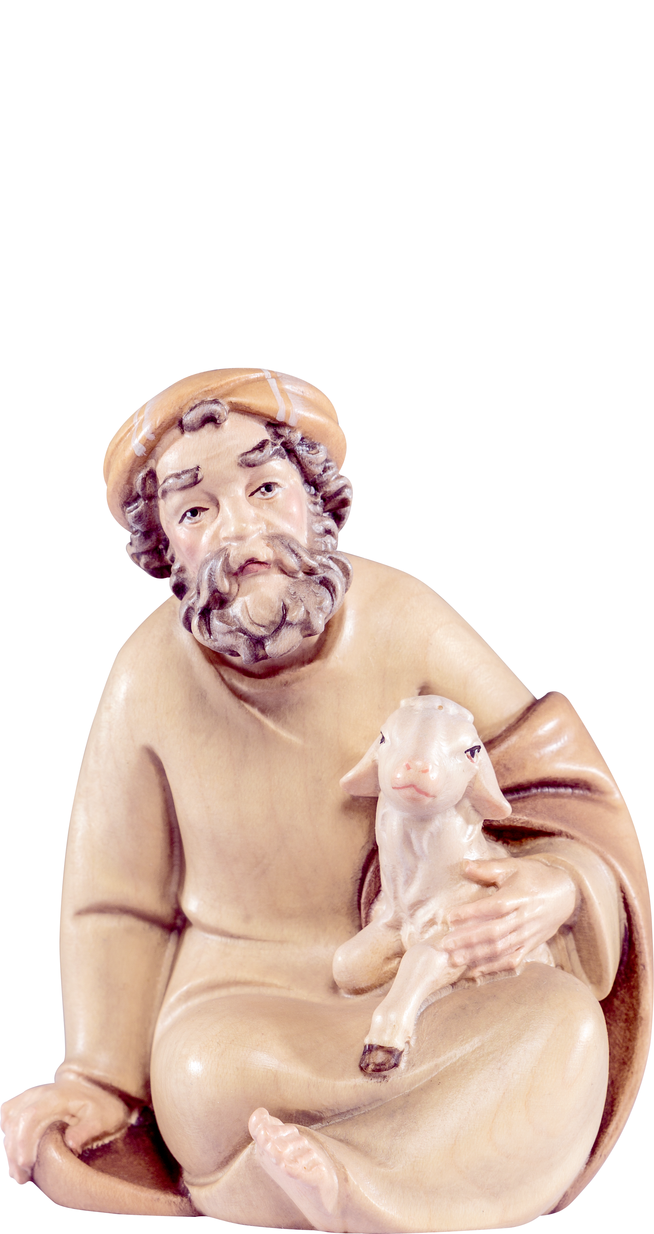 Hirt sitzend mit Lamm Artis