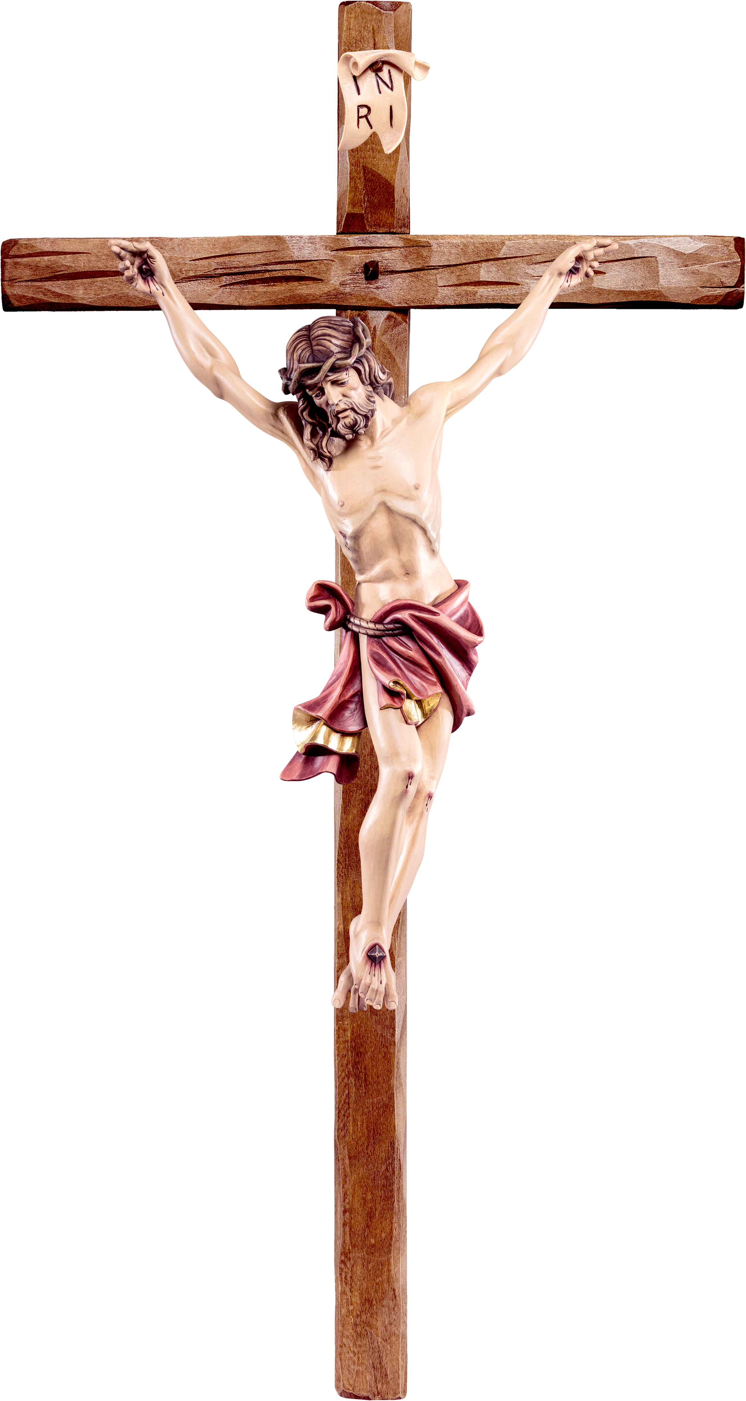 Kruzifix Kreuz Von San Benedetto Gold Emaille Rot CM 20 Exorzist Exorzismus