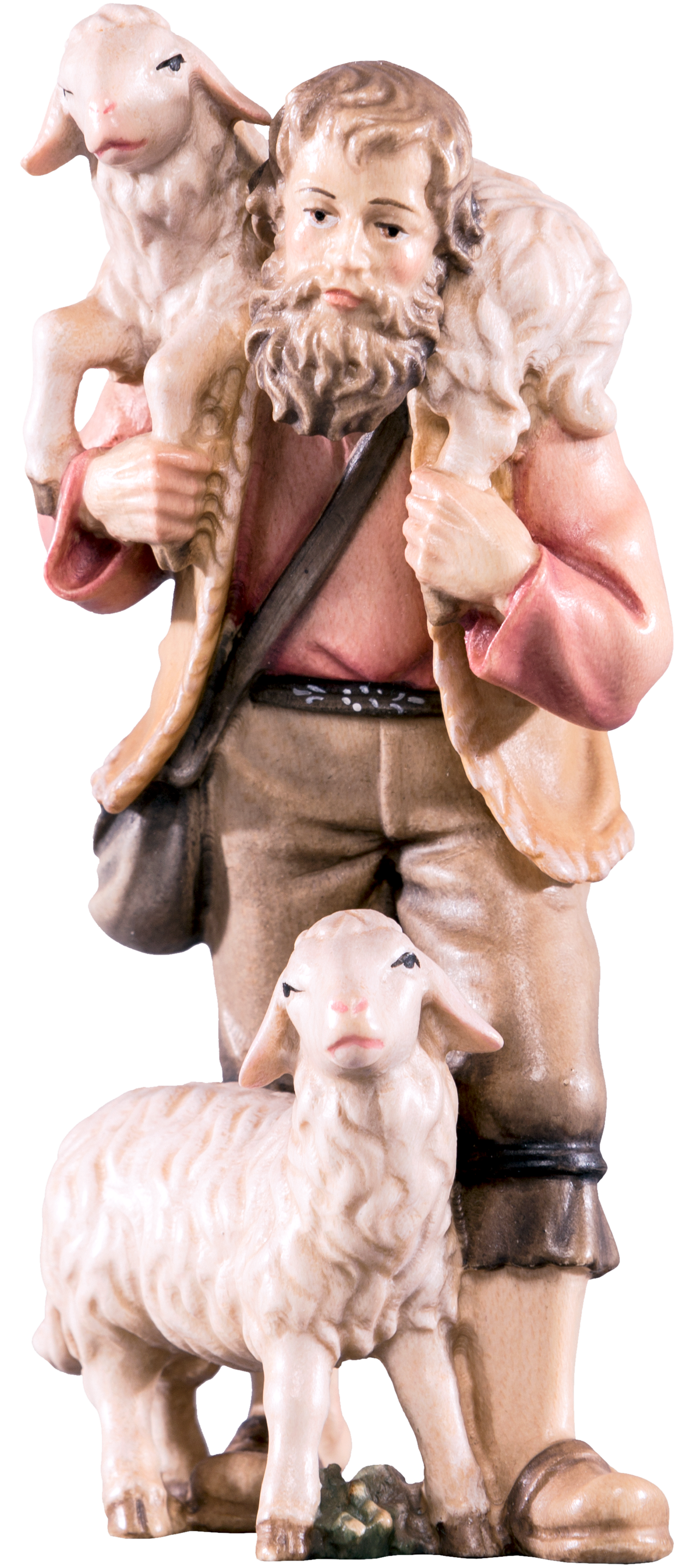 Hirt mit Doppelschaf Heimat Krippe