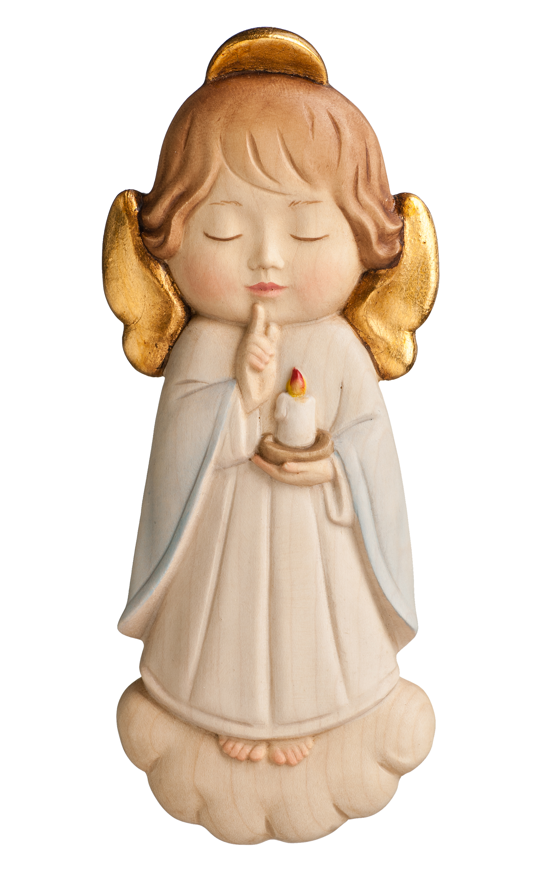 Schutzengel mit Kerze blau