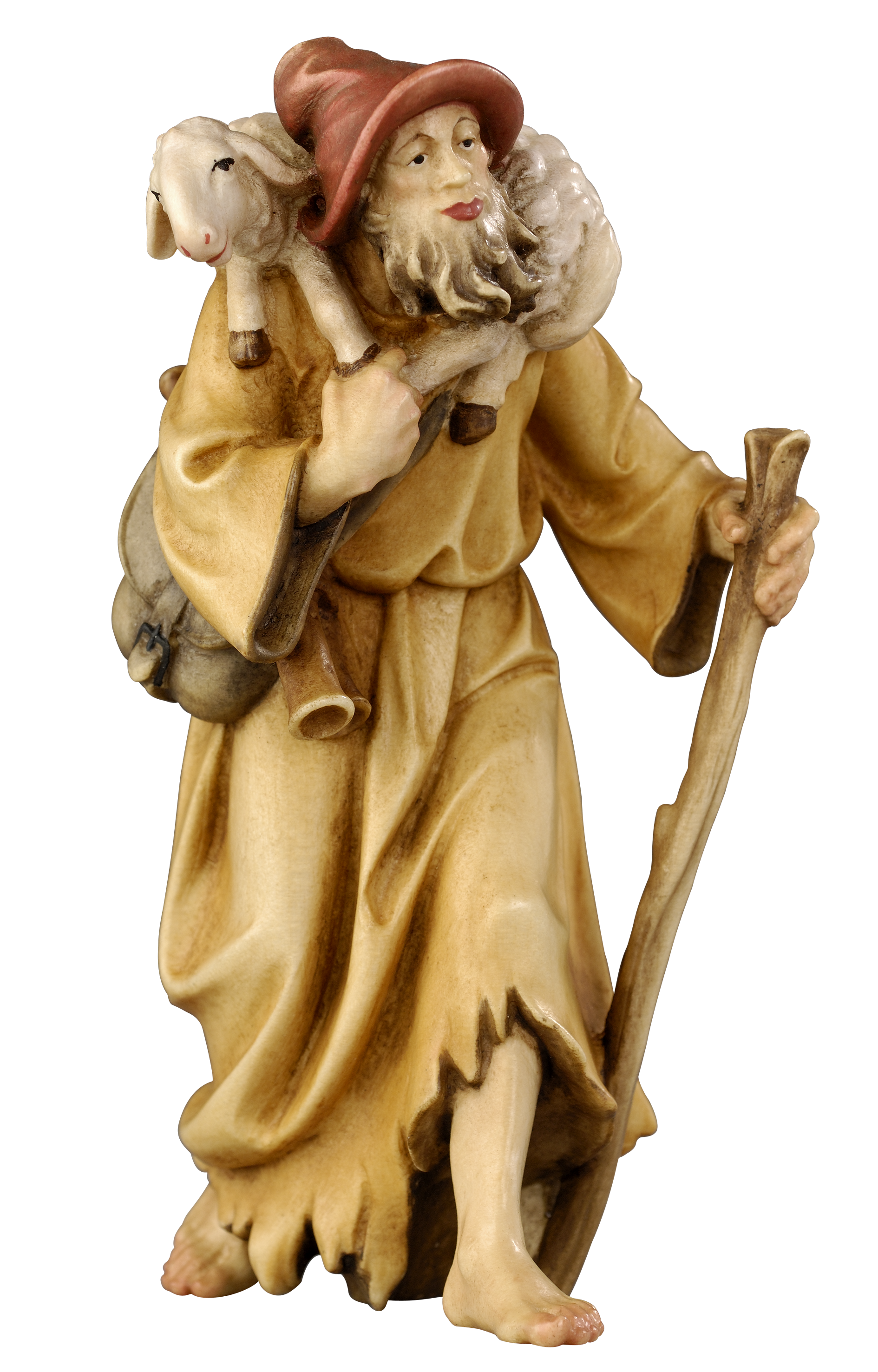 Rainell Krippe Hirt mit Lamm auf Schulter