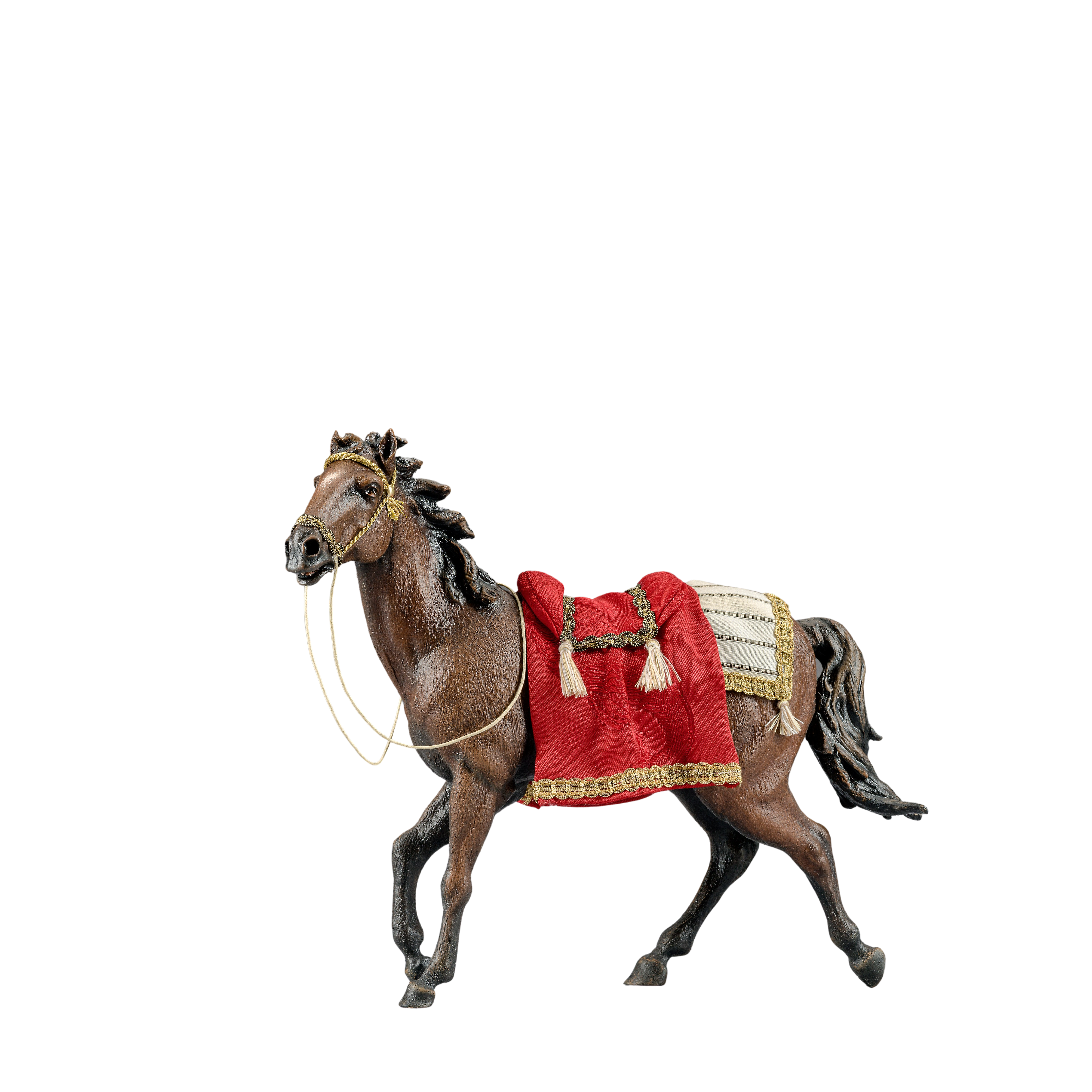 Hannah Krippe Pferd besattelt für König