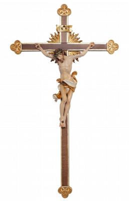 Cristo Leonardo-croce barocca con raggi