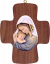 Kreuz mit Madonna blau-weiss