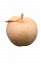 Apfel in Zirbenholz mit Blatt