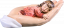 Schützende Hand liegend mit Mädchen