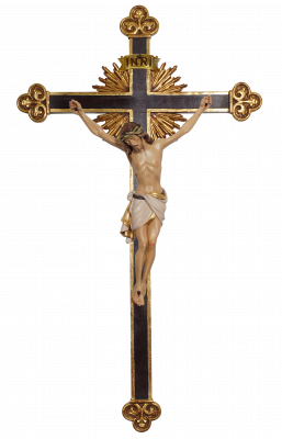 Christus Siena auf Balken Barock mit Strahlen