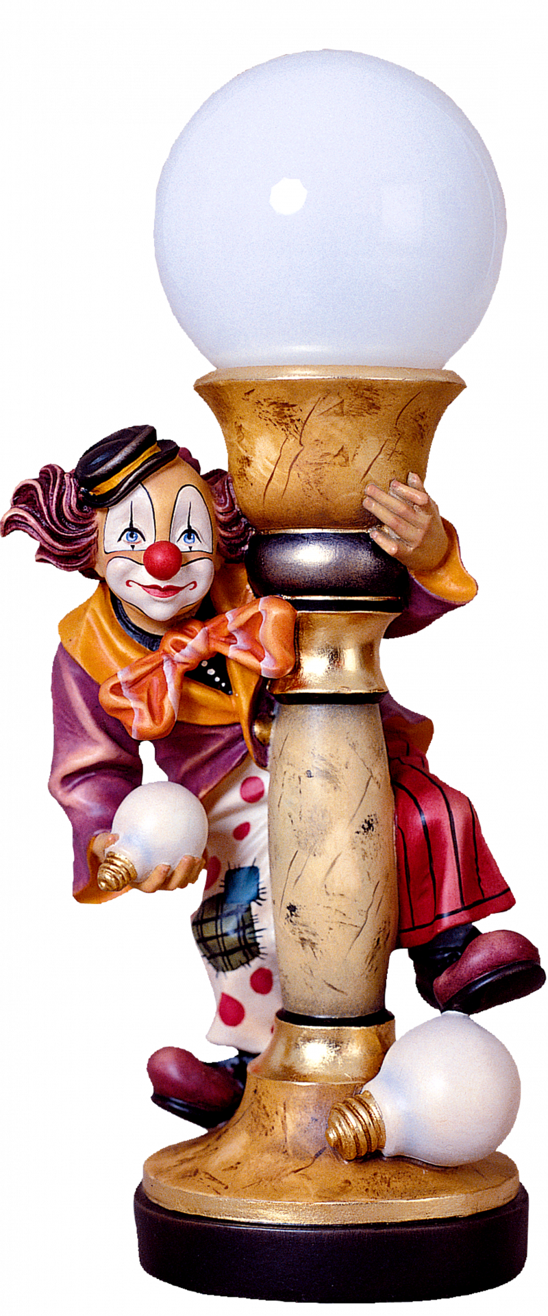 Electrical lamp clown with bow