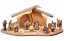 Presepe Mahlknecht Set 17 pezzi-Capanna Luce con led