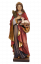 Heiligen Figur mit Palme,Buch und Attribut