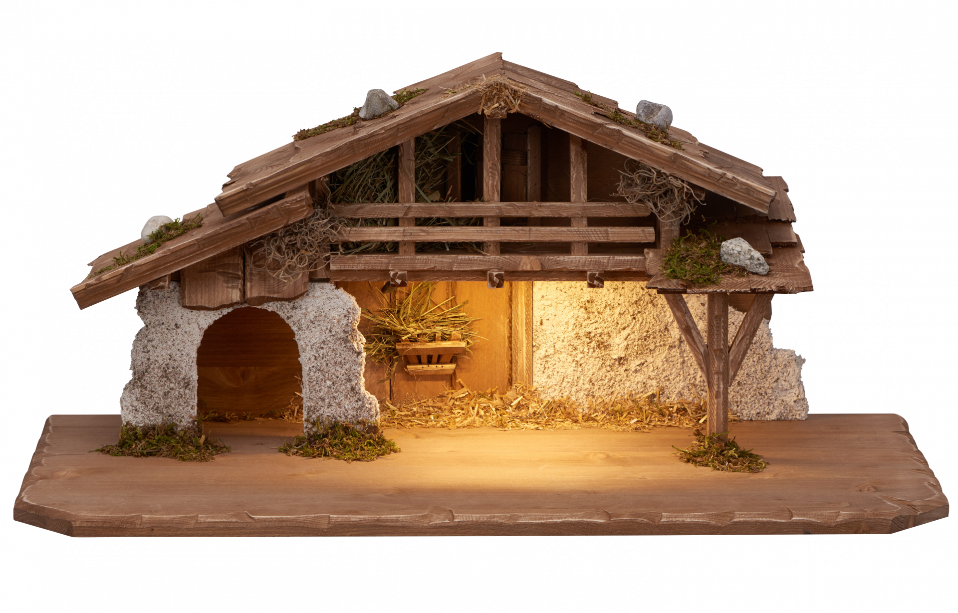 Alpine stable with lighting