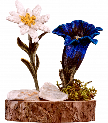 Flowers on pedestal