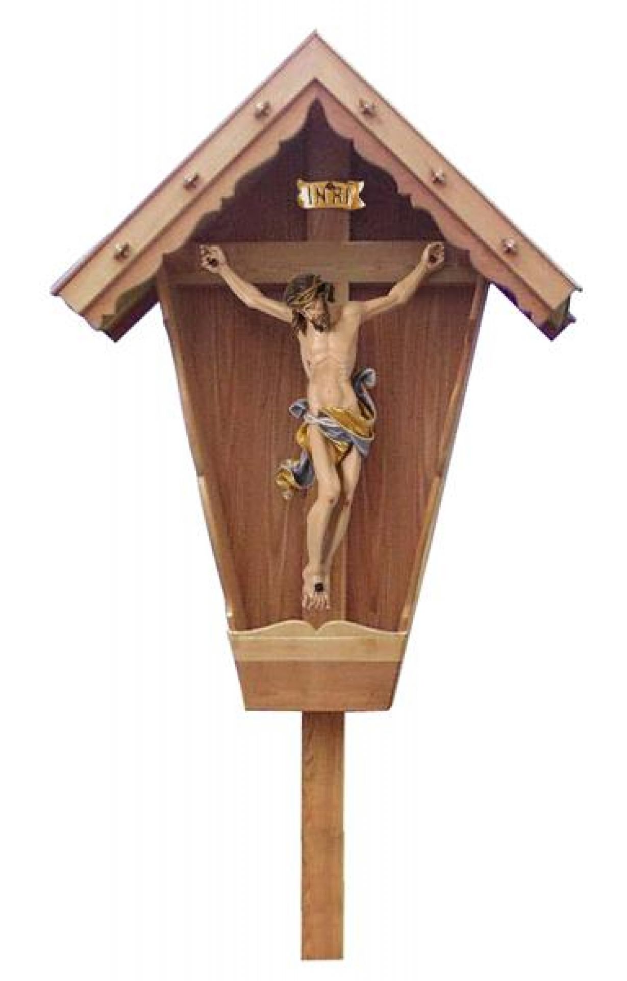 Christus auf Feldkreuz-Lärche Natur