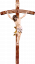 Alpenchristus weiss mit gebogenem Kreuz