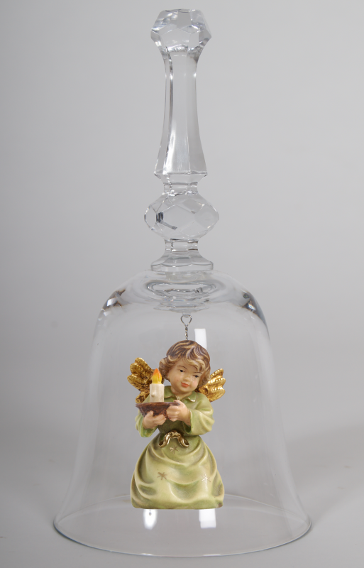 Crystal bell with Bell ang. candle-carrier