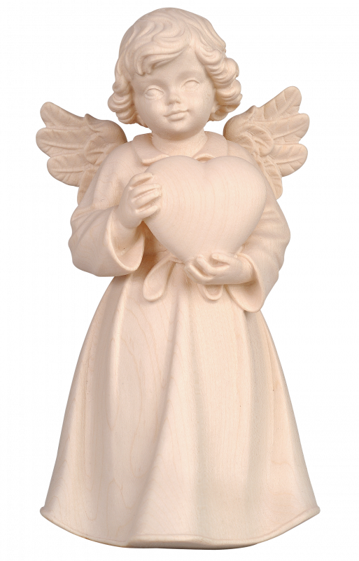 Bell angel standing with heart