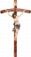 Alpenchristus blau mit gebogenem Kreuz