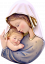 Madonnenrelief blau-weiss