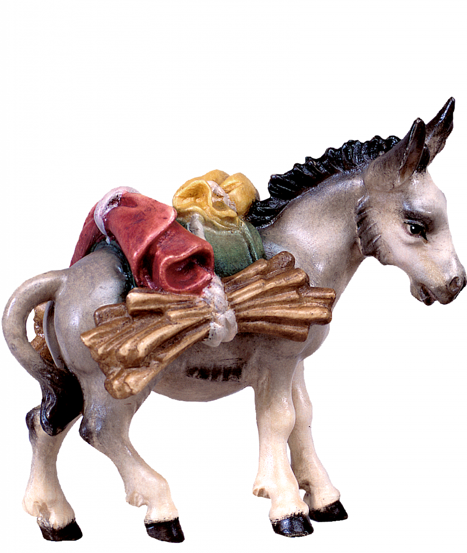 Asino con carico Presepe Heimat