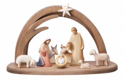 Presepe Leonardo Set 10 pezzi - Capanna Leonardo