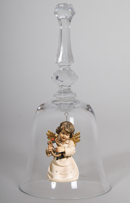 Crystal bell with Bell angel lyre