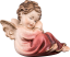 Engel sitzend rot