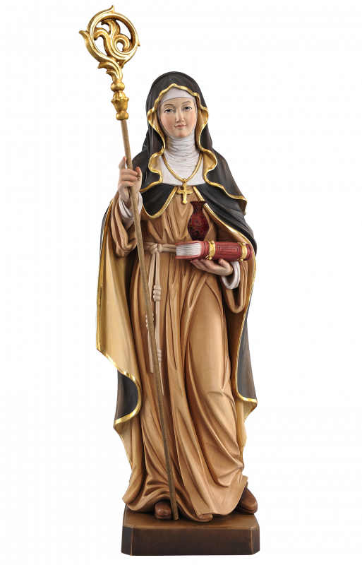 St. Walburga with crosier and jug