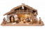 Heimatland Krippe Set 17 teilig - Alpenstall mit Beleuchtung
