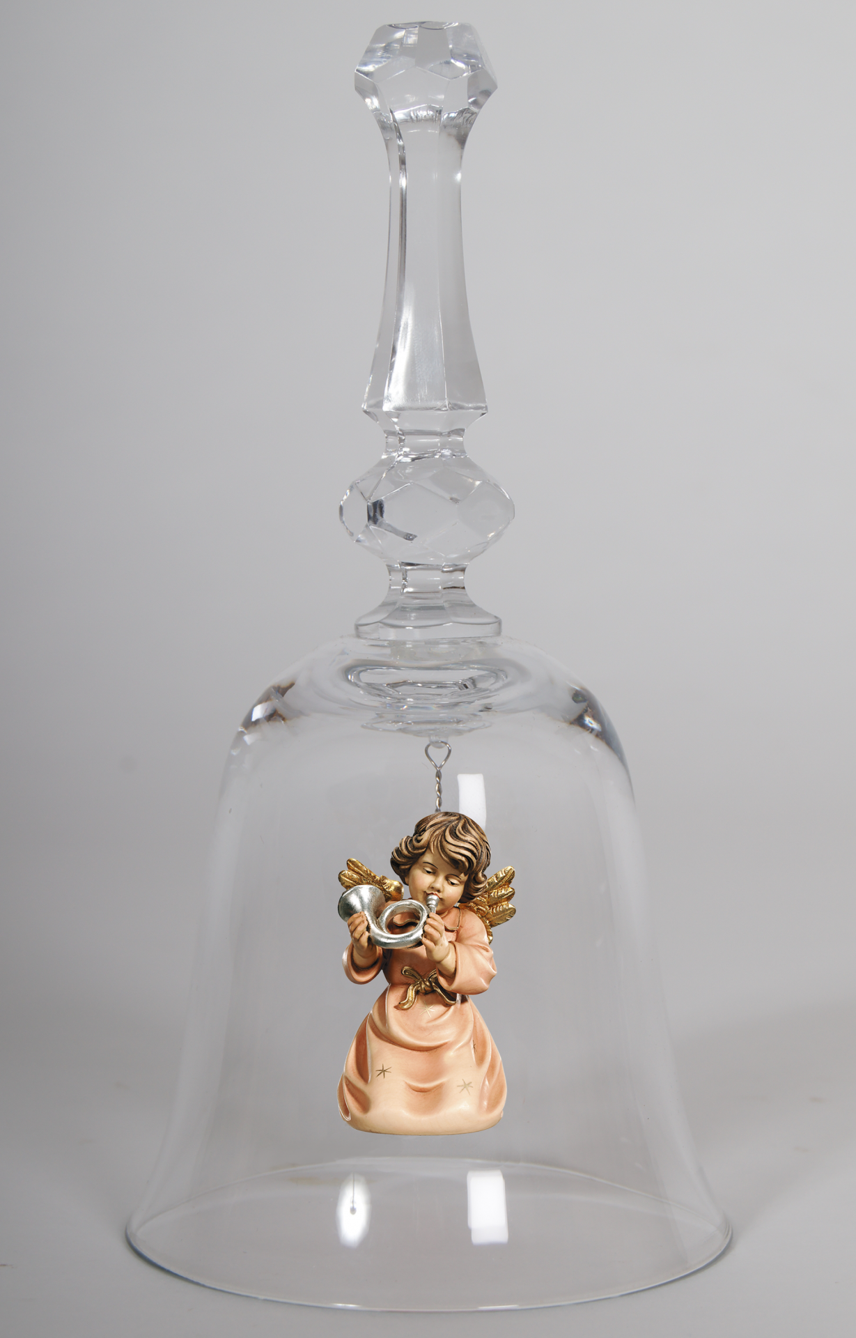 Crystal bell with Bell angel horn