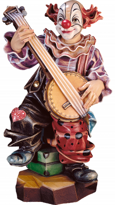 Clown banjo player