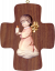 Kreuz mit Pitti - Engel mit Kerze