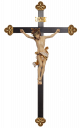 Cristo Leonardo con aureola -croce barocca