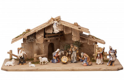 Mahlknecht  Nativity Set 15 pcs. - Stable Holy Night